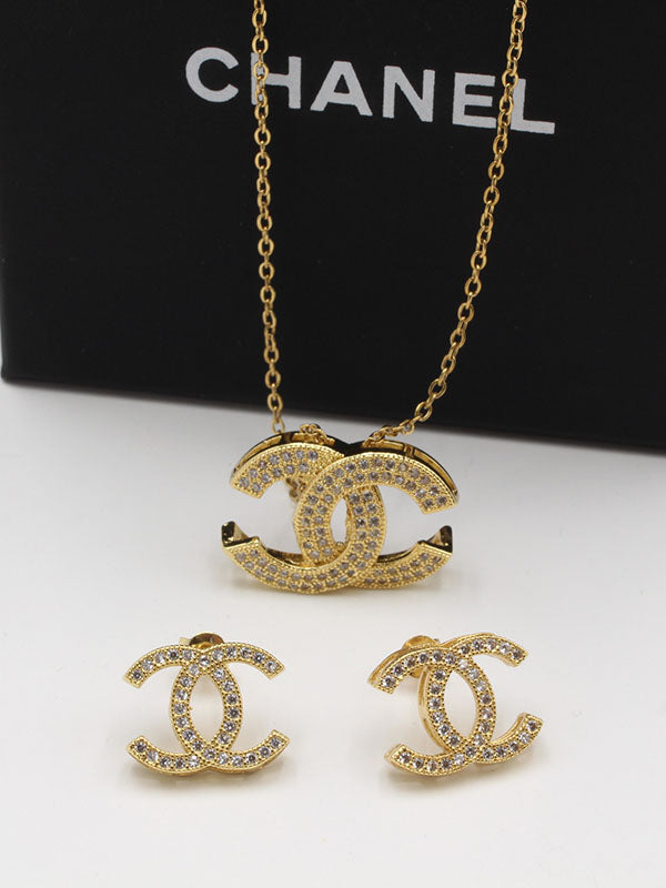 طقم شانيل فل زركون اطقم chanel