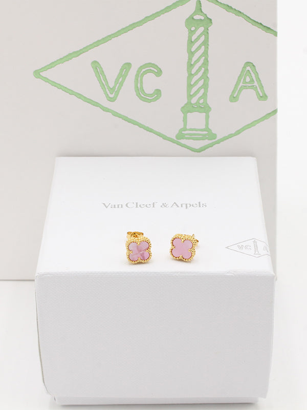 حلق فان كليف ميني ماستر حلق van cleef بينك ذهبي