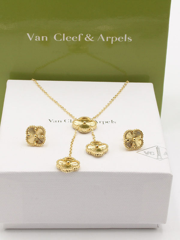 طقم فان كليف ثري فلاورز بندنتس اطقم van cleef