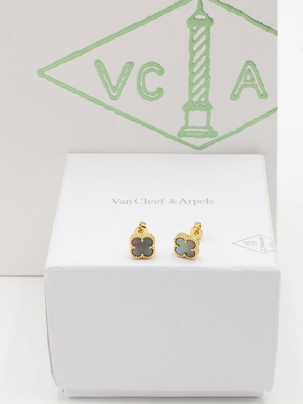 حلق فان كليف ميني ماستر حلق van cleef رمادي ذهبي