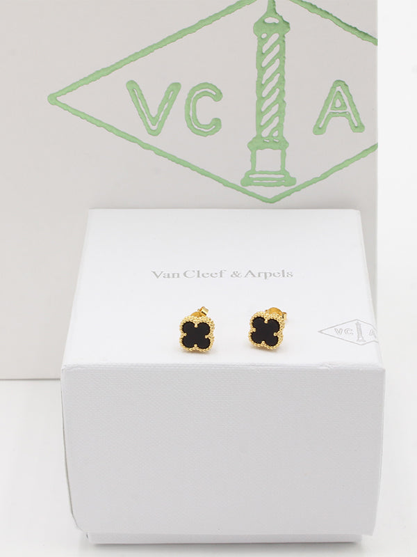 حلق فان كليف ميني ماستر حلق van cleef اسود ذهبي