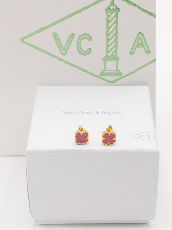 حلق فان كليف ميني ماستر حلق van cleef وردي ذهبي