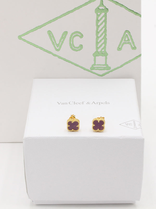 حلق فان كليف ميني ماستر حلق van cleef فوشي ذهبي