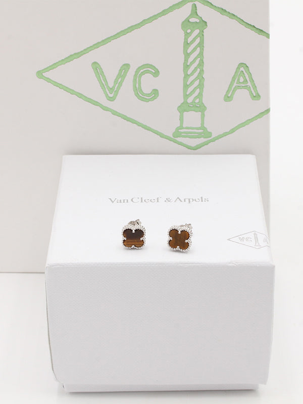 حلق فان كليف ميني ماستر حلق van cleef بني فضي