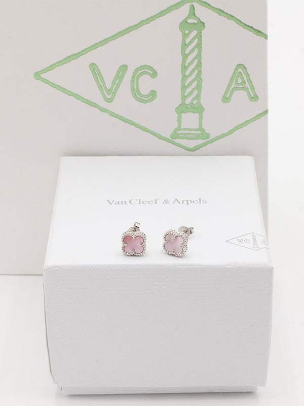 حلق فان كليف ميني ماستر حلق van cleef بينك فضي