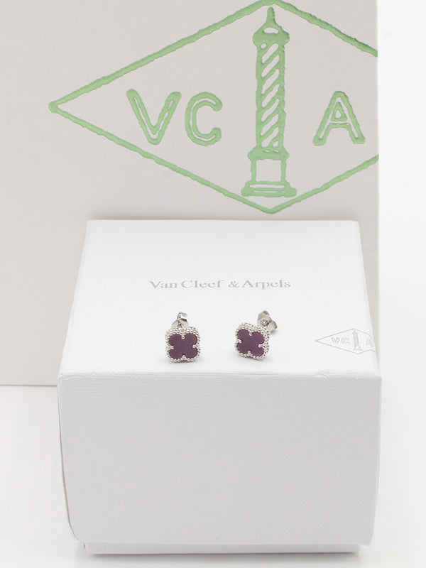 حلق فان كليف ميني ماستر حلق van cleef فوشي فضي