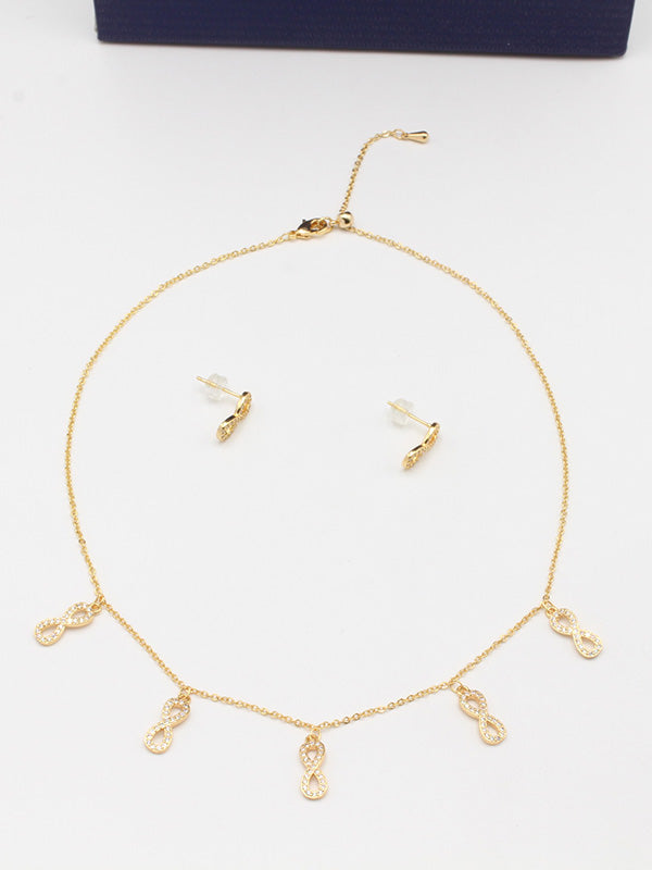 طقم سواروفسكي تشوكر انفينتي اطقم Swarovski ذهبي