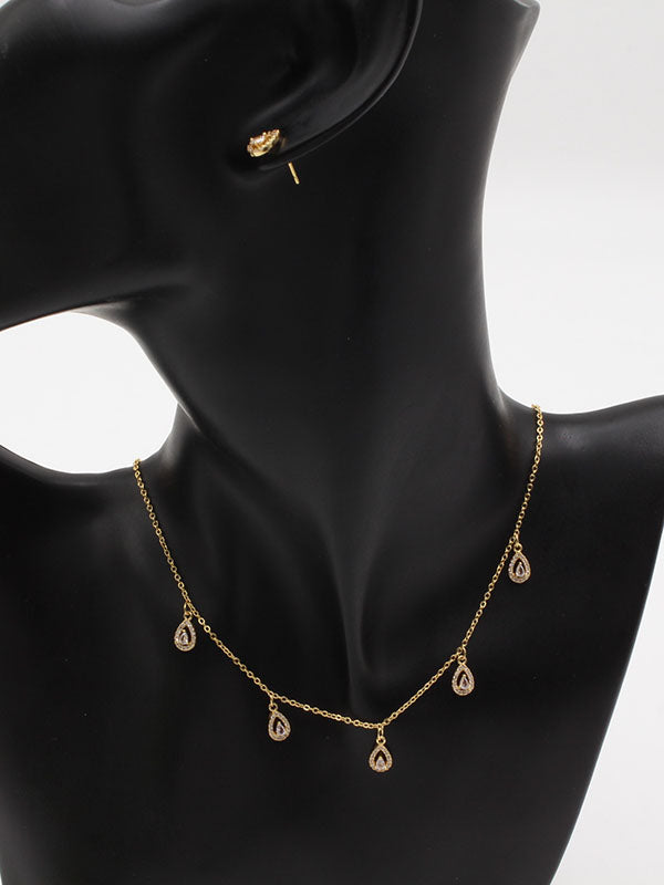 طقم تشوكر دمعه زركون اطقم new