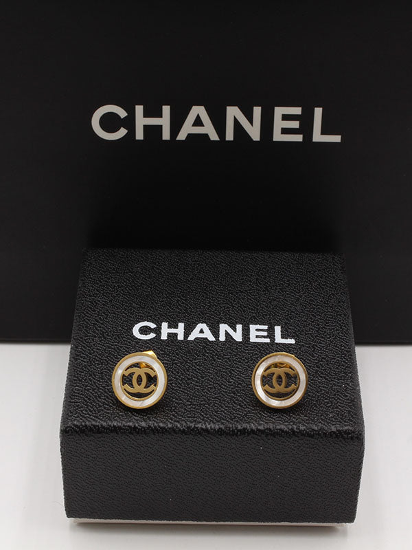 حلق شانيل دائري شيل حلق chanel