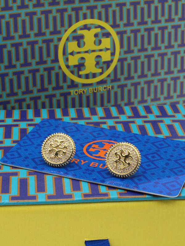حلق توري بورش زركون سيركل قولد حلق tory burch