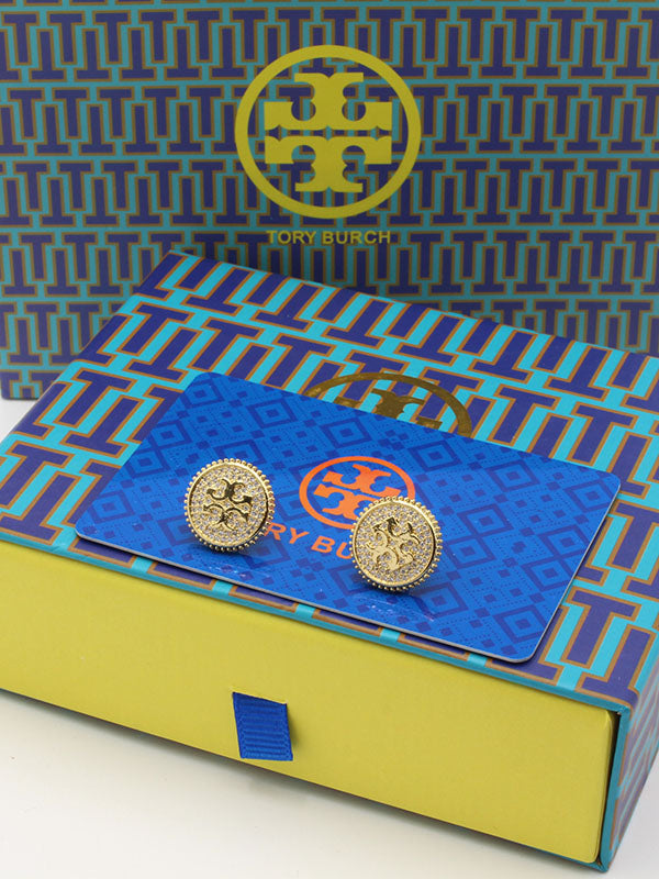 حلق توري بورش زركون سيركل قولد حلق tory burch