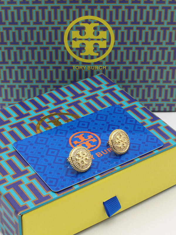 حلق توري بورش زركون سيركل قولد حلق tory burch