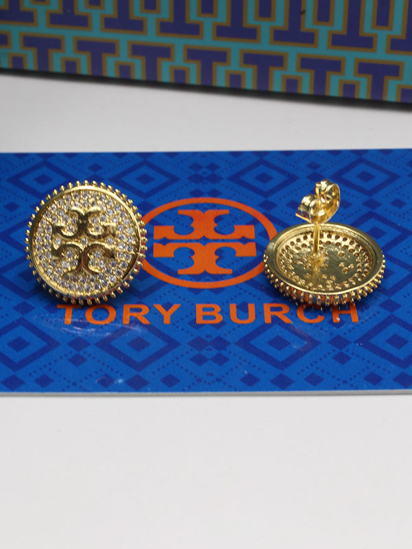 حلق توري بورش زركون سيركل قولد حلق tory burch