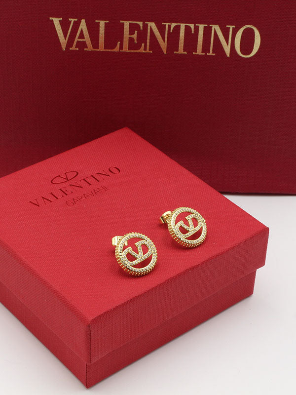 حلق فالنتينو دائري زركون حلق VALENTINO