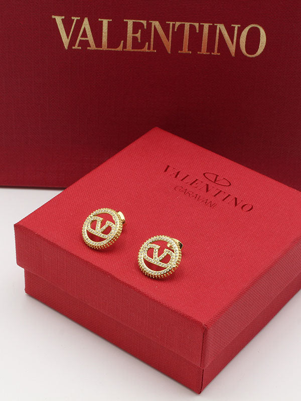 حلق فالنتينو دائري زركون حلق VALENTINO