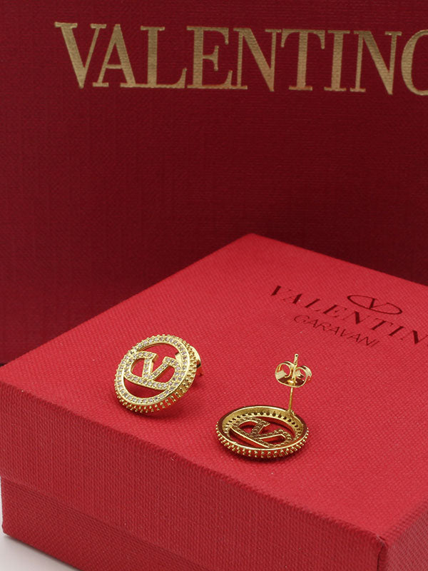 حلق فالنتينو دائري زركون حلق VALENTINO