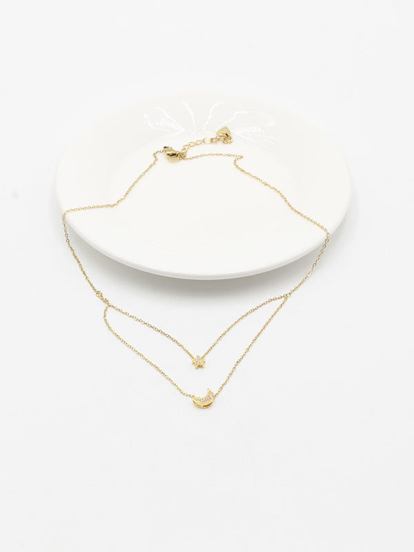 سلسال دورين هلال ونجمه سلسال jewel ذهبي