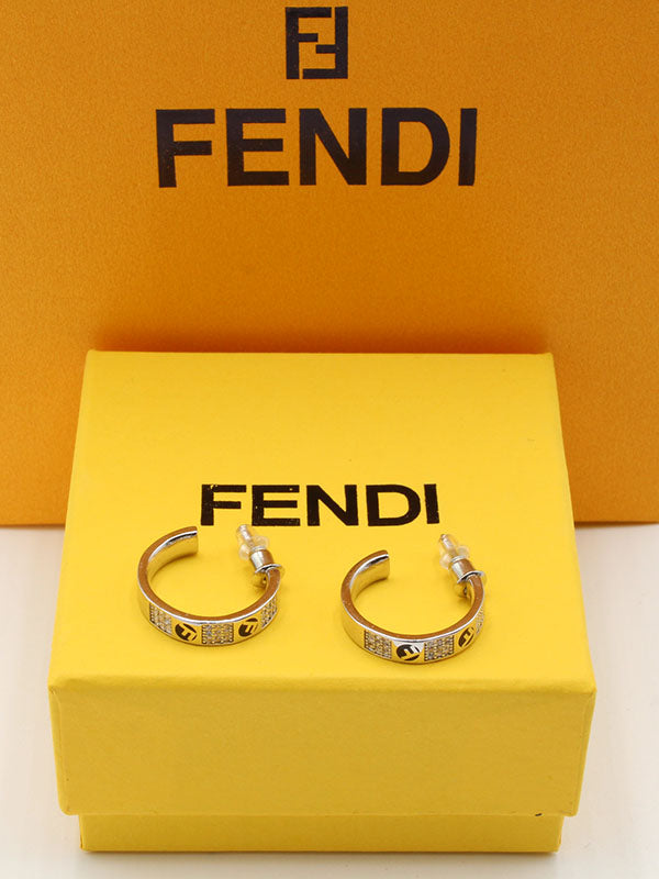 حلق فندي ميديوم سيركل حلق fendi