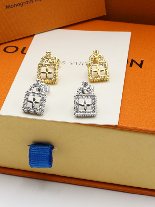 حلق لويس فيتون زركون كي قولد حلق louis vuitton