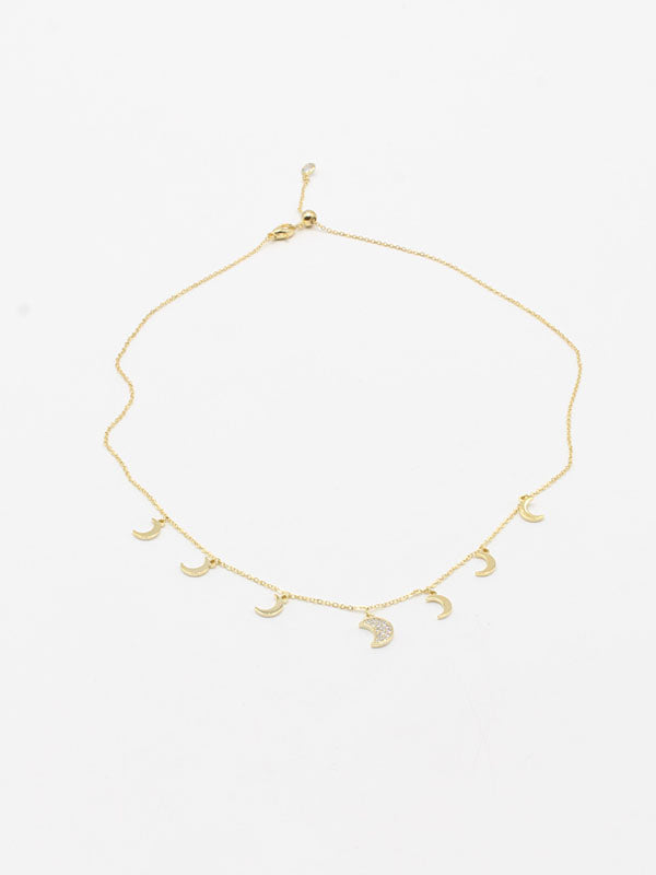 تشوكر هلال ذهبي سلسال jewel