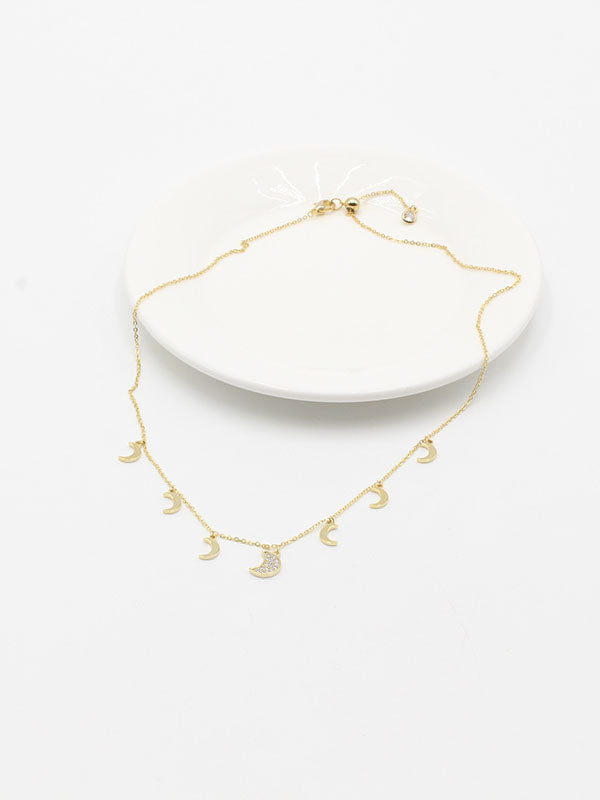 تشوكر هلال ذهبي سلسال jewel ذهبي