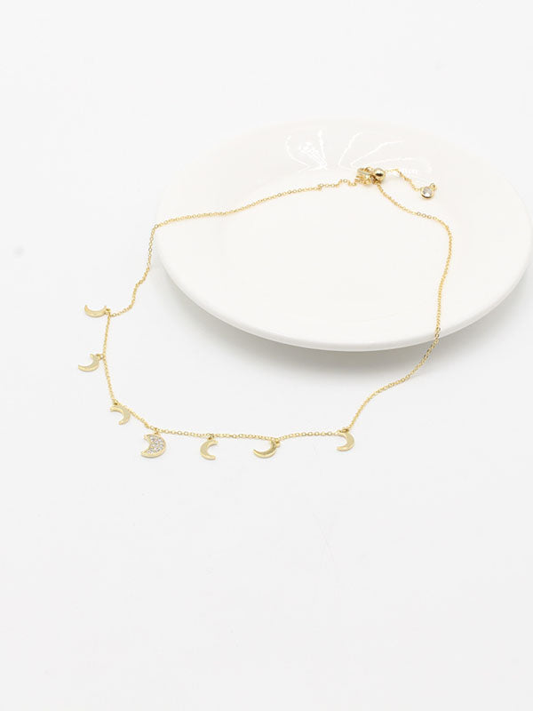 تشوكر هلال ذهبي سلسال jewel