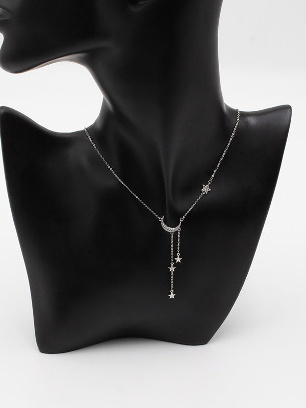 سلسال هلال فضي سلسال jewel