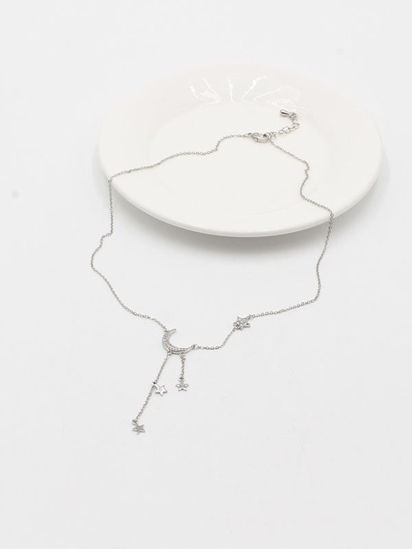 سلسال هلال فضي سلسال jewel