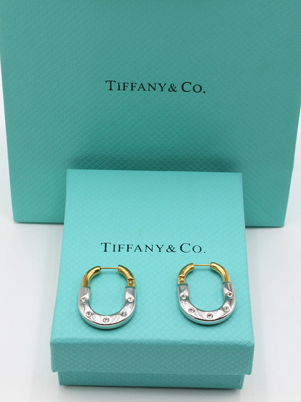 حلق تيفاني بيضاوي ستون حلق tiffany
