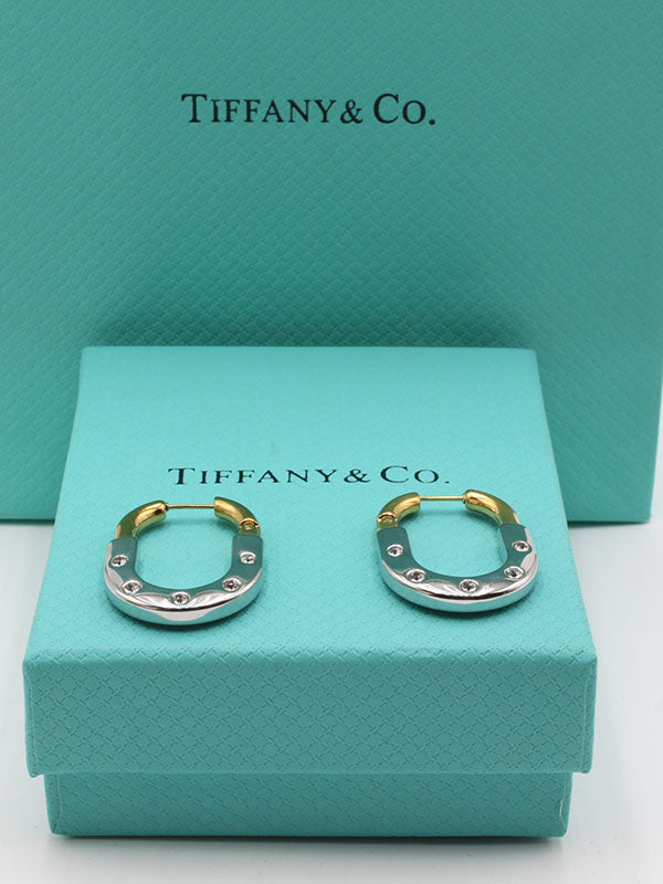 حلق تيفاني بيضاوي ستون حلق tiffany ملون