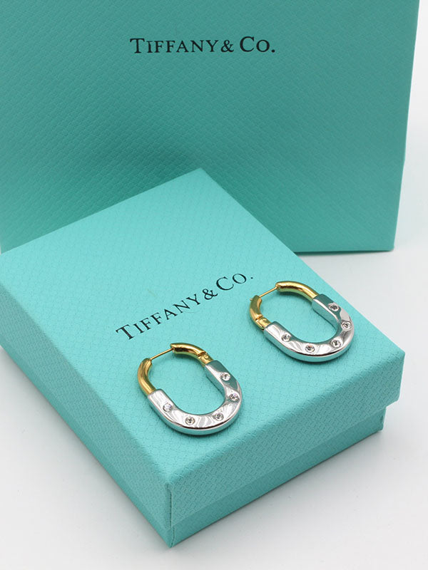 حلق تيفاني بيضاوي ستون حلق tiffany