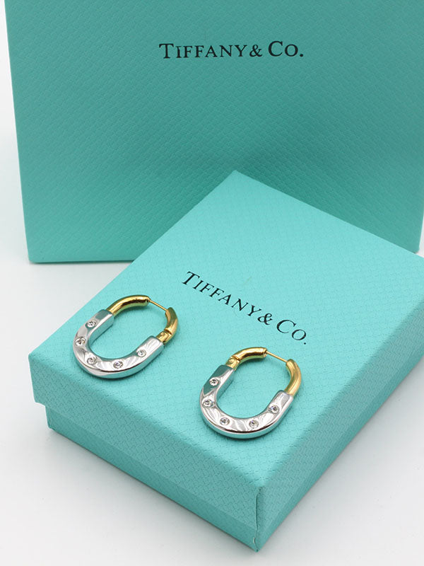حلق تيفاني بيضاوي ستون حلق tiffany