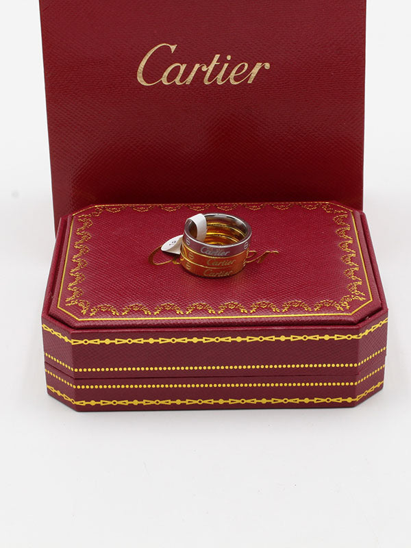 خواتم كارتير مجموعه 3 خواتم خواتم CARTIER ملون ذهبي 6