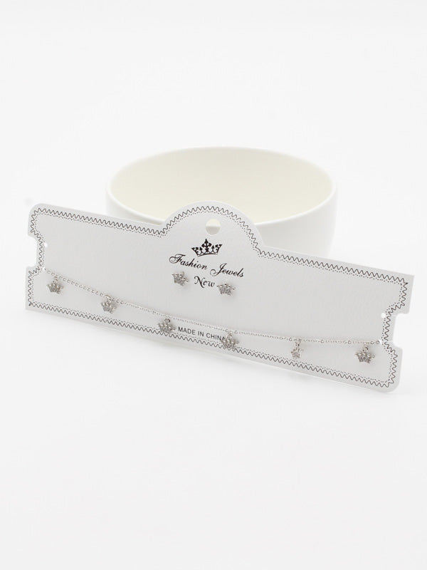 طقم تشوكر 02425-5 اطقم jewel فضي