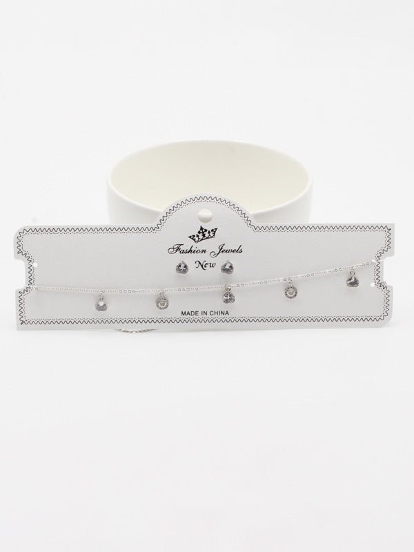 طقم تشوكر 02425-2 اطقم jewel فضي