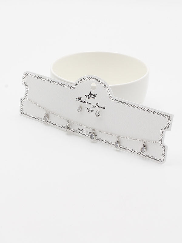 طقم تشوكر 02425-3 اطقم jewel فضي