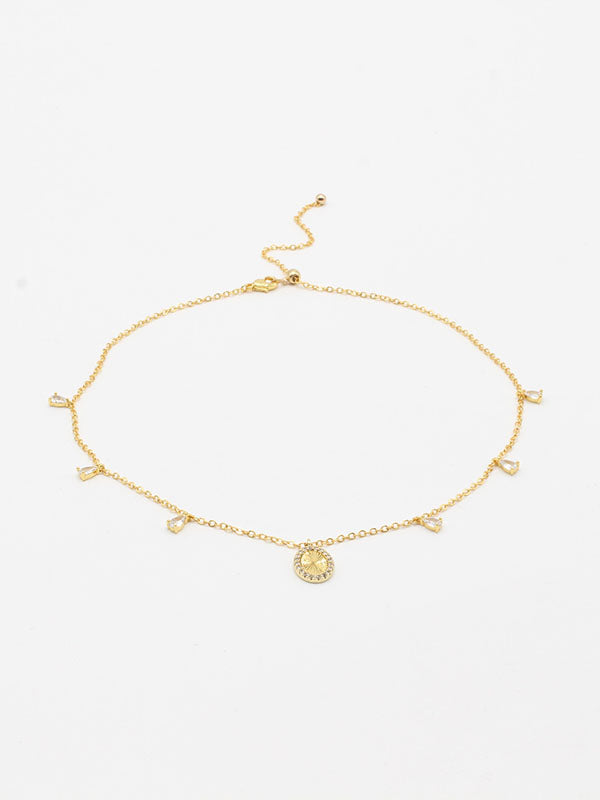 تشوكر بيضاوي ناعم سلسال jewel ذهبي