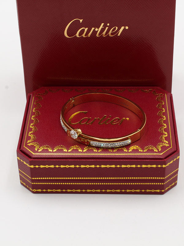 اسواره كارتير زركون وكريستال بانقل لوقو اسواره CARTIER ذهبي
