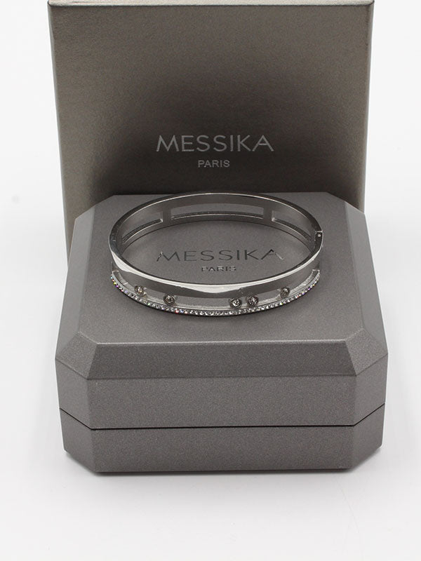 اسواره ميسيكا بانقل كريستال اسواره messika فضي