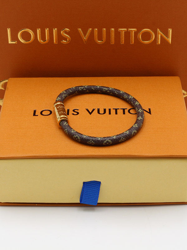اسوارة لويس فيتون جلد بني لوقو اسواره louis vuitton