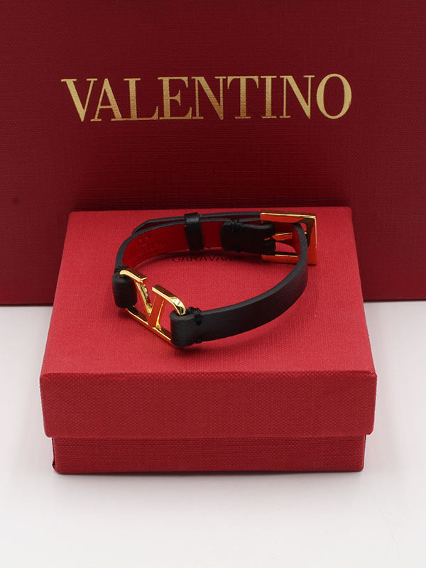اسواره فالنتينو جلد اسود ذهبي اسواره VALENTINO