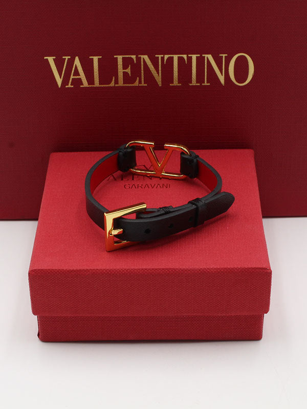اسواره فالنتينو جلد اسود ذهبي اسواره VALENTINO