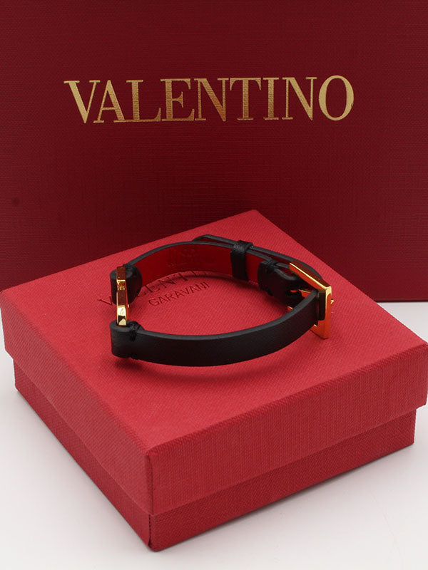 اسواره فالنتينو جلد اسود ذهبي اسواره VALENTINO