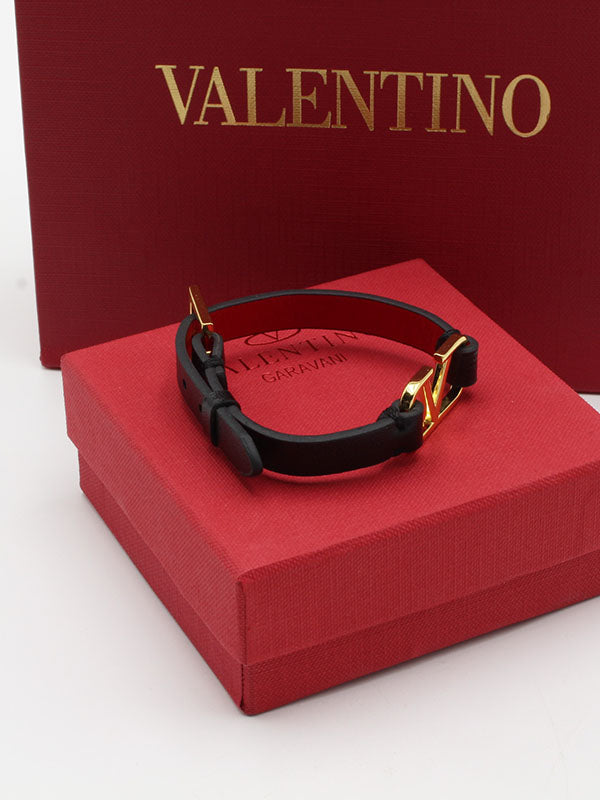 اسواره فالنتينو جلد اسود ذهبي اسواره VALENTINO