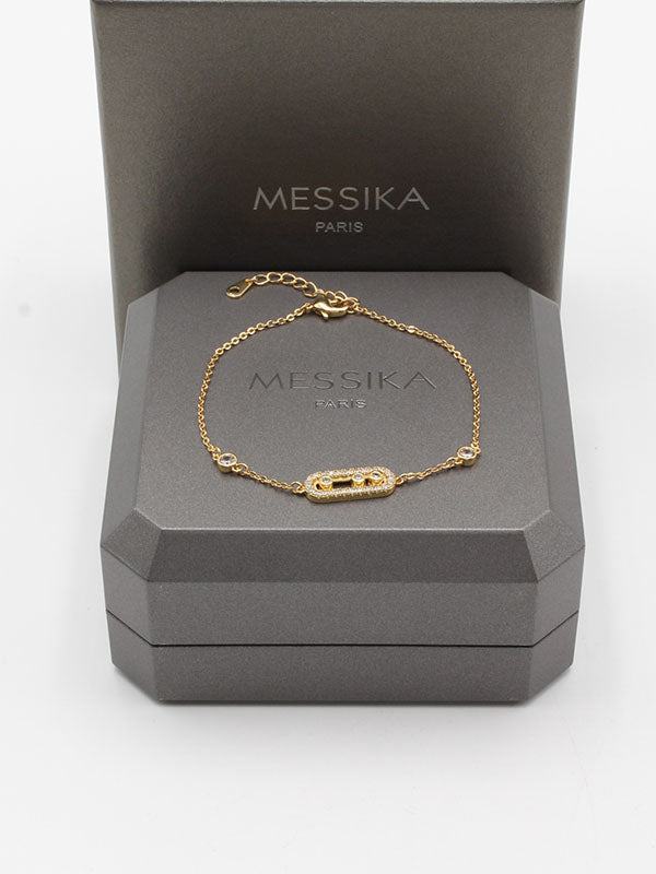 اسواره ميسيكا ناعم ستون زركون اسواره messika ذهبي