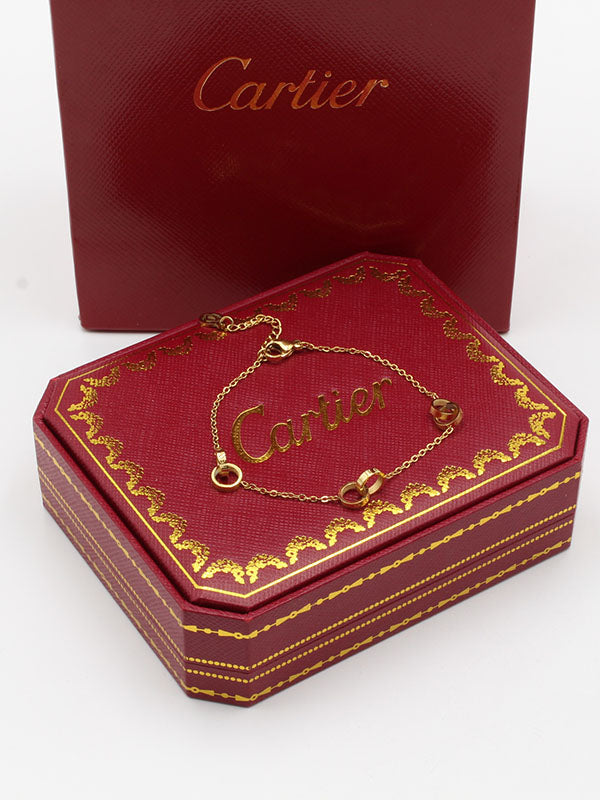اسواره كارتير ناعم ثري سيركلز لوقو اسواره CARTIER ذهبي