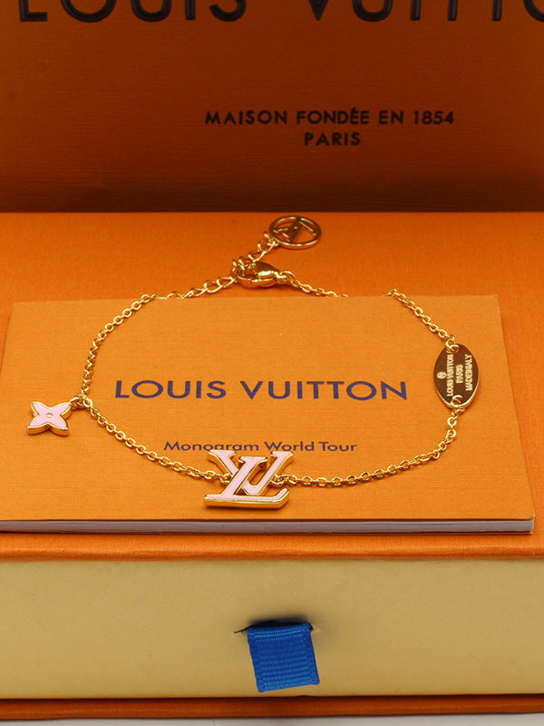 اساور لويس فيتون بندنت ملون اسواره louis vuitton وردي ذهبي
