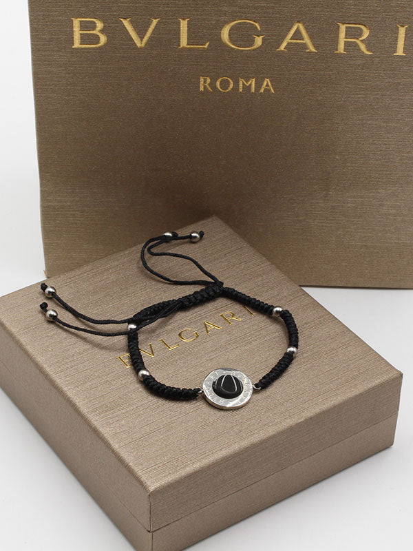 سوار بولغاري خيط اسود اسواره bvlgari فضي