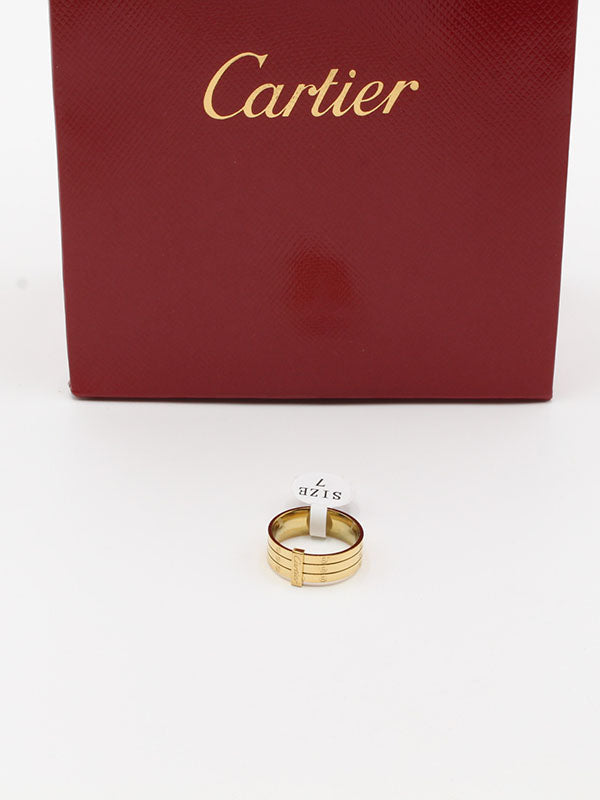 خاتم كارتير ثري لاينز لوقو خواتم CARTIER ذهبي 6