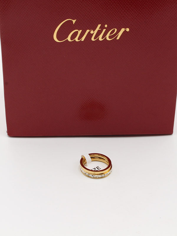 خاتم كارتير توينز فلات زركون خواتم CARTIER ذهبي 6